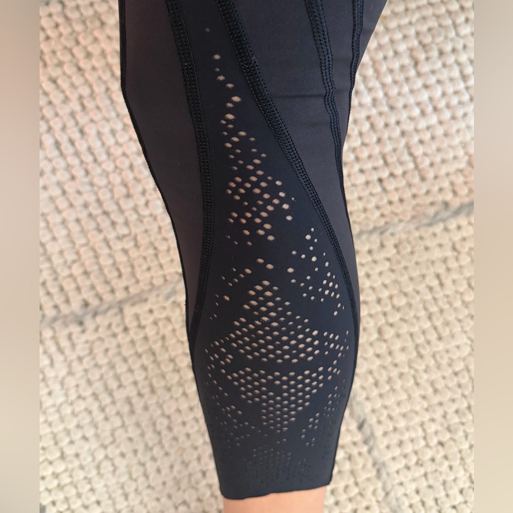 Lululemon Wunder Under Crop SE Laser Dot Black Size 4